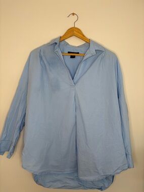 French Connection Light Blue Women's Button-Down Shirt